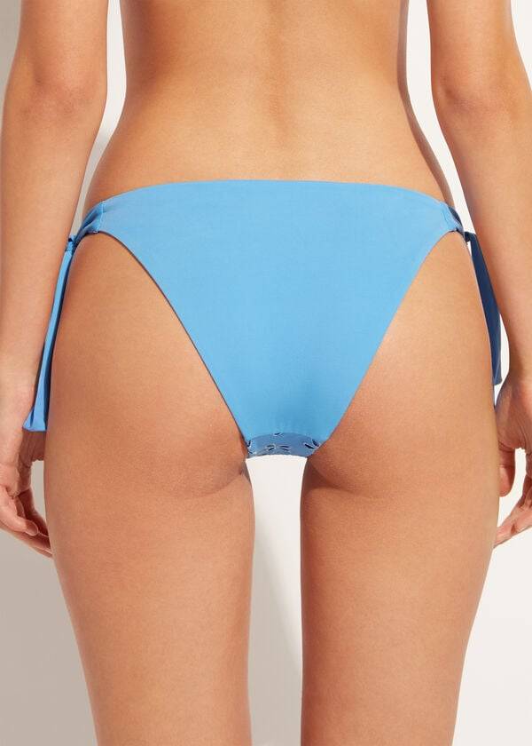 Bikini Bottoms Calzedonia Side Tie Corfù Azuis | BR1562TV