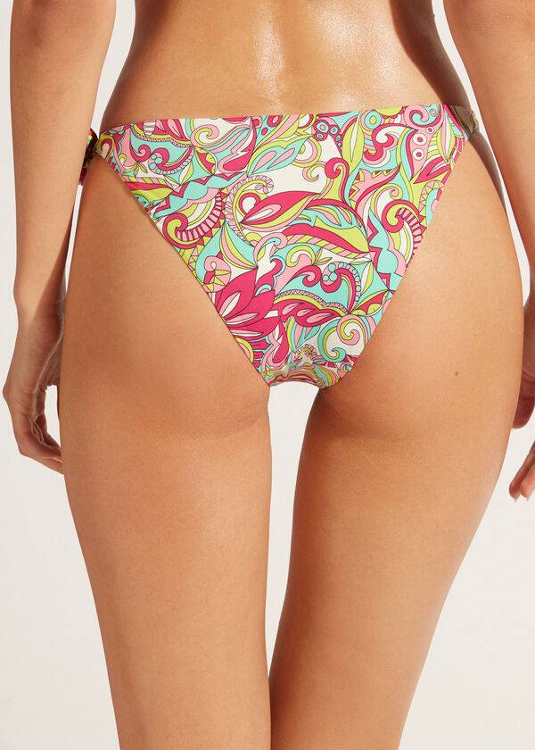 Bikini Bottoms Calzedonia Side Tie Londra Multicoloridas | BR1564UT