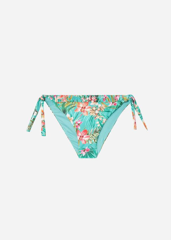 Bikini Bottoms Calzedonia Side Tie Venezia Turquesa | BR1567PQ