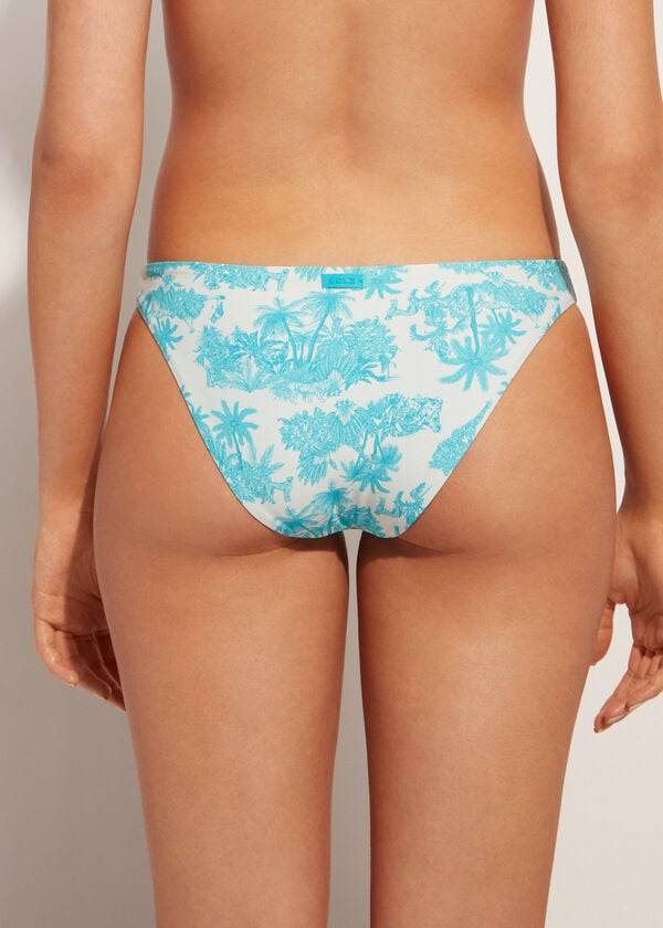 Bikini Bottoms Calzedonia Sorrento Azuis | BR1575KI