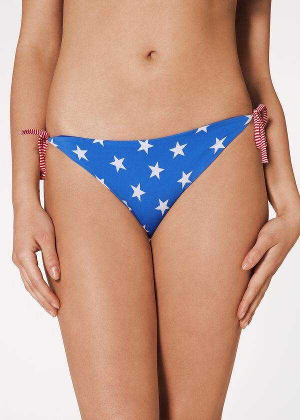 Bikini Bottoms Calzedonia Star patterned Azuis | BR1576LH