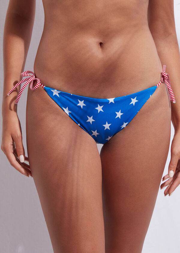 Bikini Bottoms Calzedonia Star patterned Azuis | BR1576LH