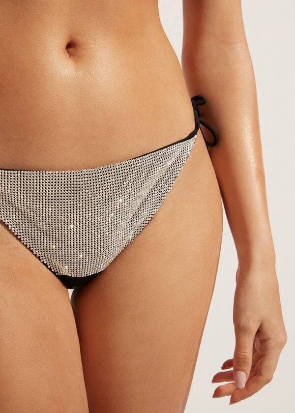 Bikini Bottoms Calzedonia String Dubai Pretas | BR1590UT