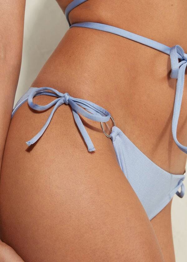 Bikini Bottoms Calzedonia String Tie Abu Dhabi Azuis | BR1619PQ