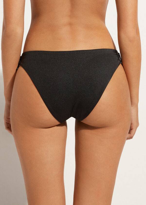 Bikini Bottoms Calzedonia Taipei Pretas | BR1627KI