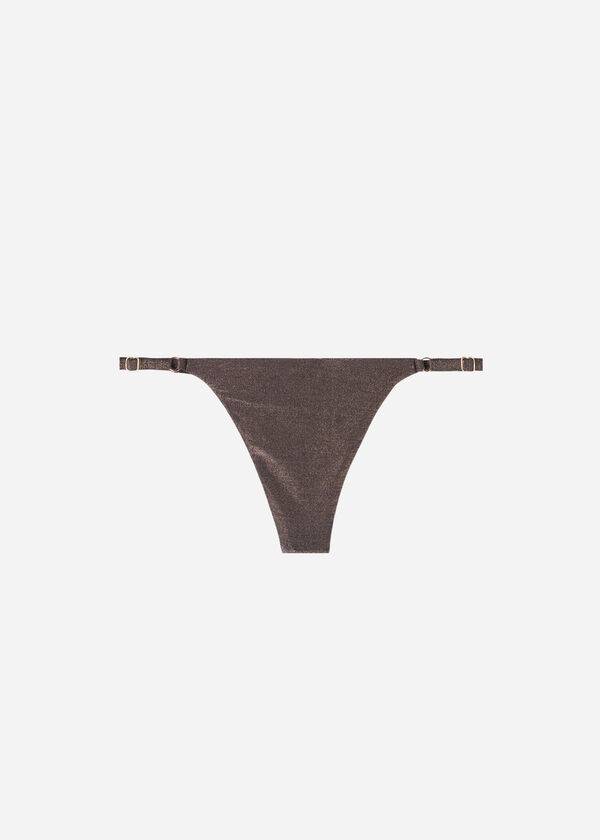 Bikini Bottoms Calzedonia Thin Sides Thong Hollywood Pretas | BR1629ZG