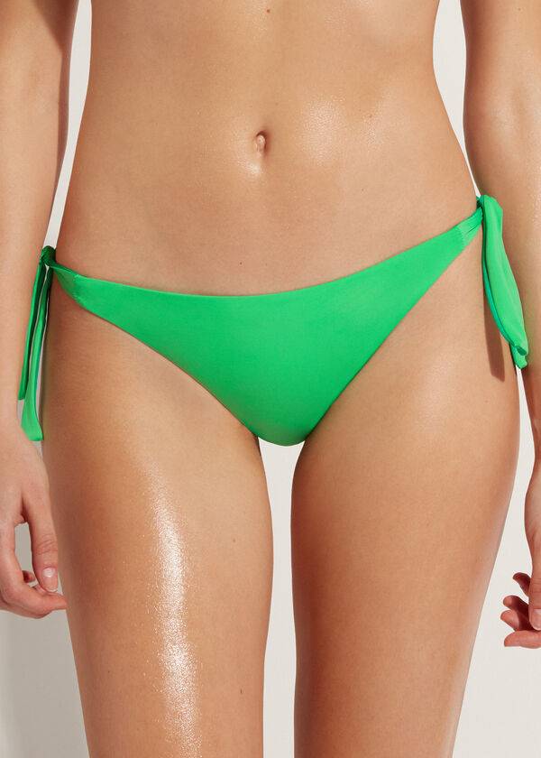 Bikini Bottoms Calzedonia Tied Indonesia Eco Verdes | BR1649FM