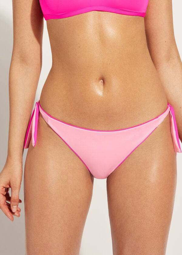 Bikini Bottoms Calzedonia Tied Indonesia Eco Rosa | BR1650GL