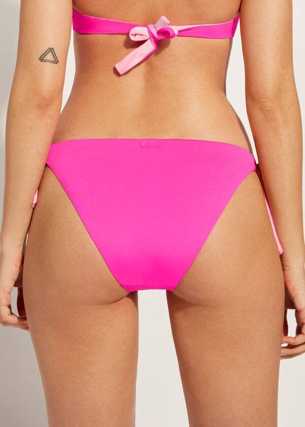 Bikini Bottoms Calzedonia Tied Indonesia Eco Rosa | BR1650GL