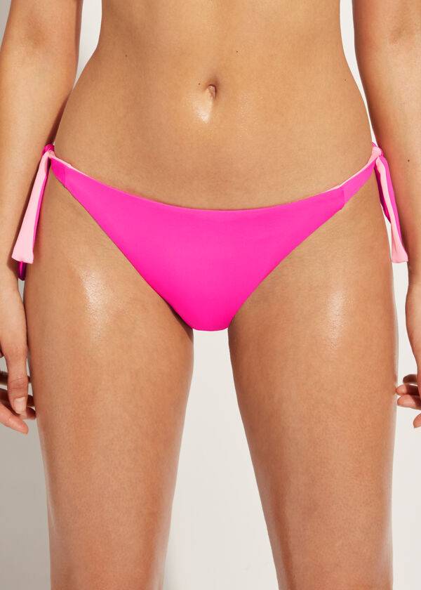 Bikini Bottoms Calzedonia Tied Indonesia Eco Rosa | BR1650GL