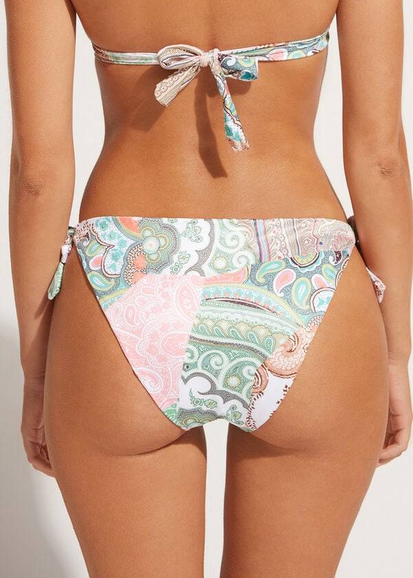 Bikini Bottoms Calzedonia Tied Saint Tropez Verdes | BR1654LH