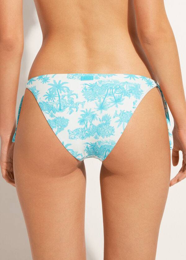 Bikini Bottoms Calzedonia Tied Sorrento Azuis | BR1655ZG