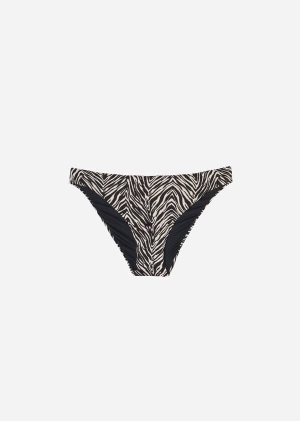 Bikini Bottoms Calzedonia Zebra Nairobi Pretas | BR1661MA