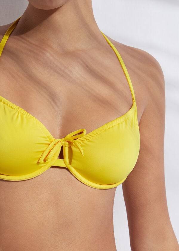 Bikini Tops Calzedonia Balconette Indonesia Eco Amarelas | BR1665RW