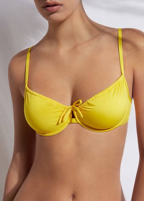 Bikini Tops Calzedonia Balconette Indonesia Eco Amarelas | BR1665RW