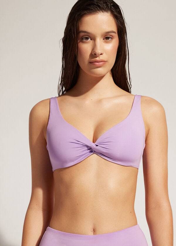 Bikini Tops Calzedonia Balconette Indonesia Eco Roxo | BR1670OR