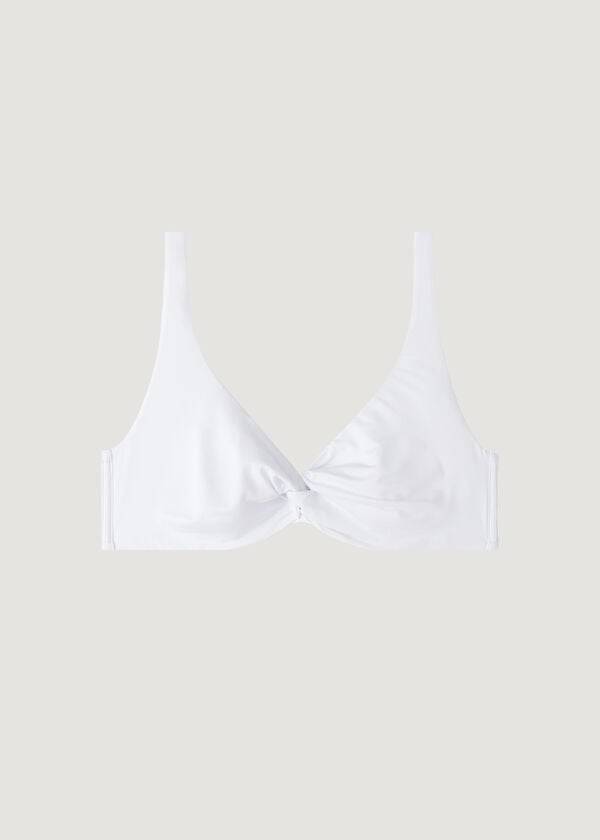 Bikini Tops Calzedonia Balconette Indonesia Eco cobey Branco | BR1674DN