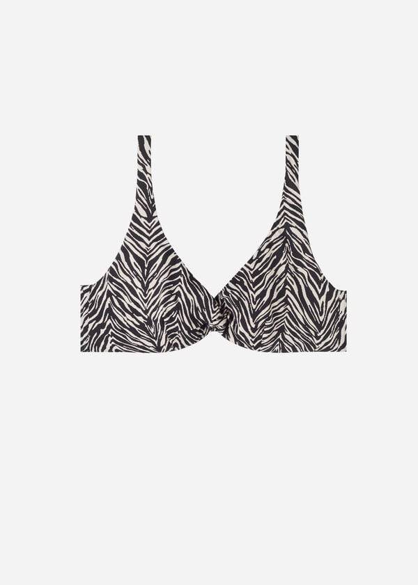 Bikini Tops Calzedonia Balconette Zebra Nairobi Pretas | BR1683CE