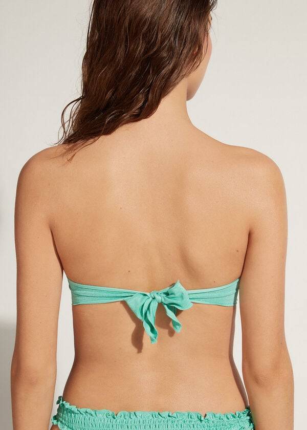 Bikini Tops Calzedonia Bandeau Formentera Verdes | BR1689WY