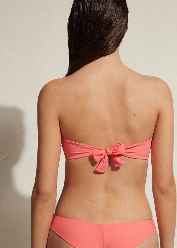 Bikini Tops Calzedonia Bandeau Lanzarote Rosa | BR1693YU