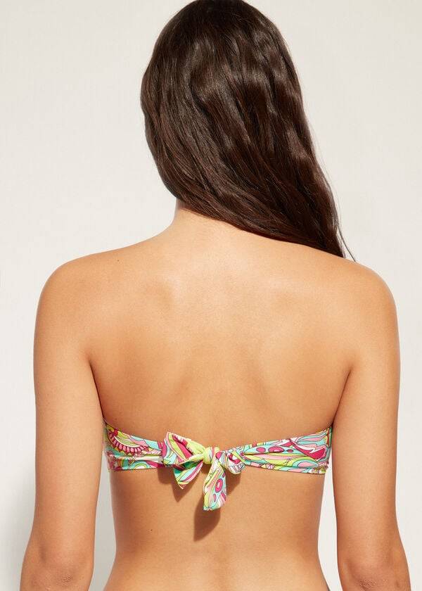 Bikini Tops Calzedonia Bandeau Londra Rosa | BR1696OR