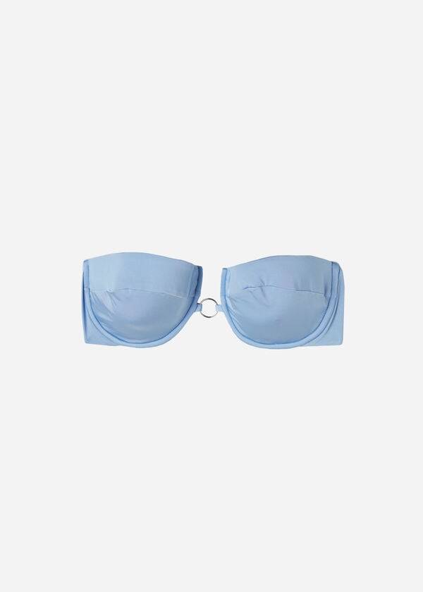 Bikini Tops Calzedonia Bandeau SwimsuitTop Abu Dhabi Azuis | BR1698AP