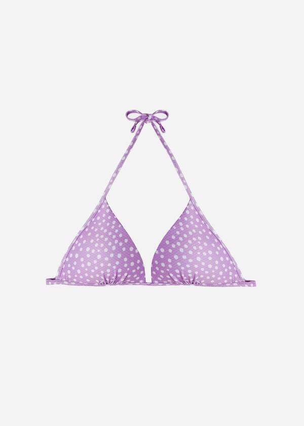 Bikini Tops Calzedonia Fixed Triangle Cipro Roxo | BR1714QZ