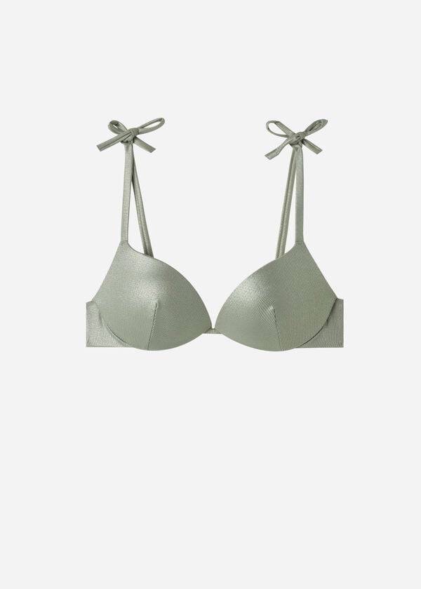 Bikini Tops Calzedonia Graduated Padded Push Up Antigua Verdes | BR1716EX