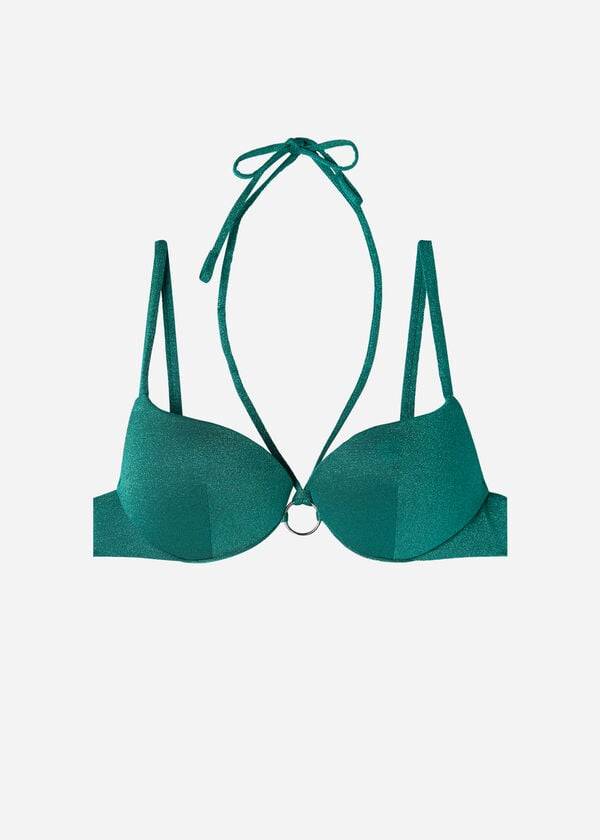 Bikini Tops Calzedonia Graduated Padded Push Up Hollywood Verdes | BR1719YU