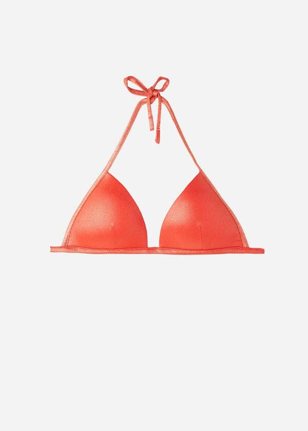 Bikini Tops Calzedonia Graduated Padded Triangle Antigua Coral Laranja | BR1730JJ