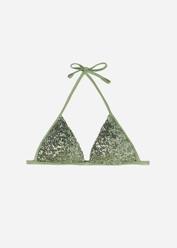 Bikini Tops Calzedonia Graduated Padded Triangle Cannes Verdes | BR1732LH