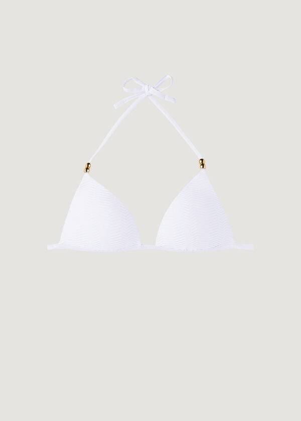 Bikini Tops Calzedonia Graduated Padded Triangle Casablanca Branco | BR1739MA