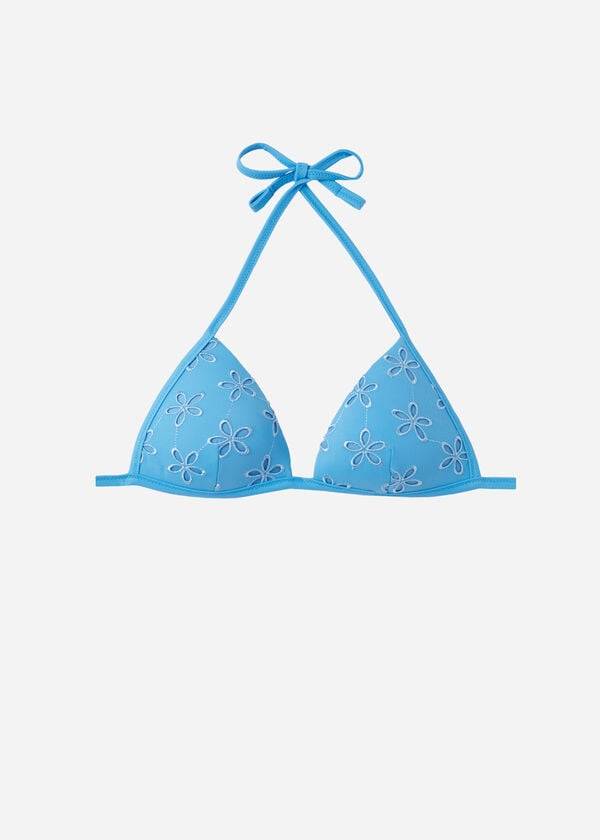 Bikini Tops Calzedonia Graduated Padded Triangle Corfù Azuis | BR1741WY