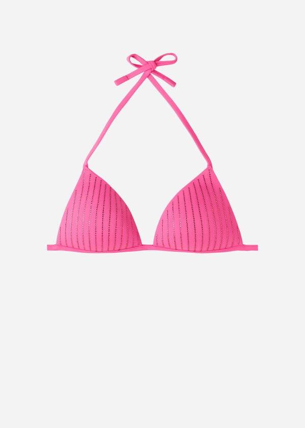 Bikini Tops Calzedonia Graduated Padded Triangle Shanghai Rosa | BR1747IS