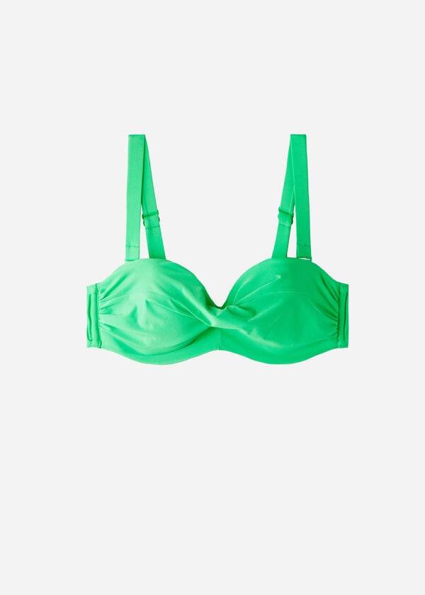 Bikini Tops Calzedonia Padded Bandeau Indonesia Eco cobey Verdes | BR1799IS