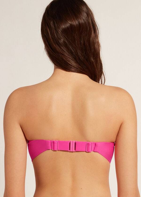 Bikini Tops Calzedonia Padded Bandeau Indonesia Eco cobey Rosa | BR1800OR