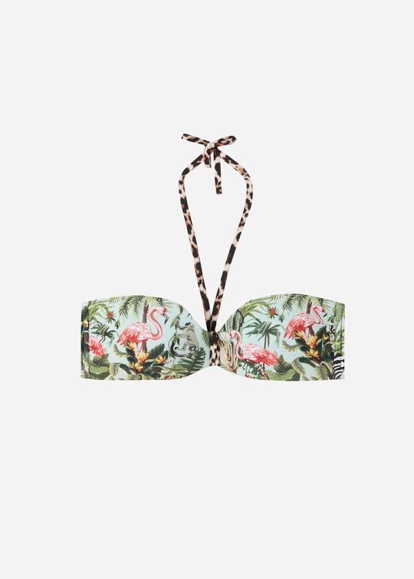 Bikini Tops Calzedonia Padded Bandeau Nairobi Eco Verdes | BR1815BC