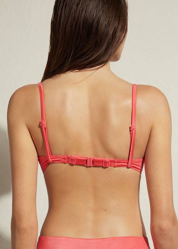 Bikini Tops Calzedonia Padded Push-Up Cannes Rosa | BR1838XF