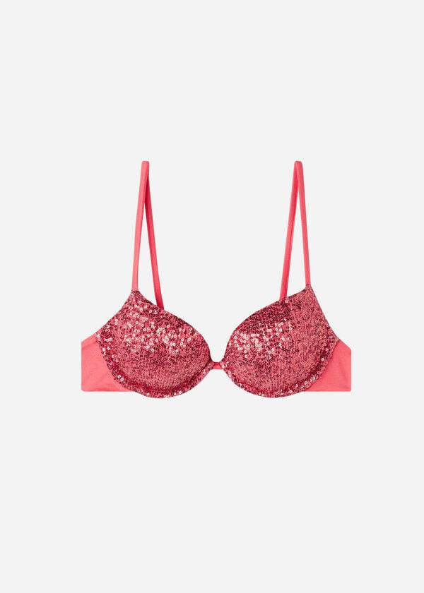 Bikini Tops Calzedonia Padded Push-Up Cannes Rosa | BR1838XF