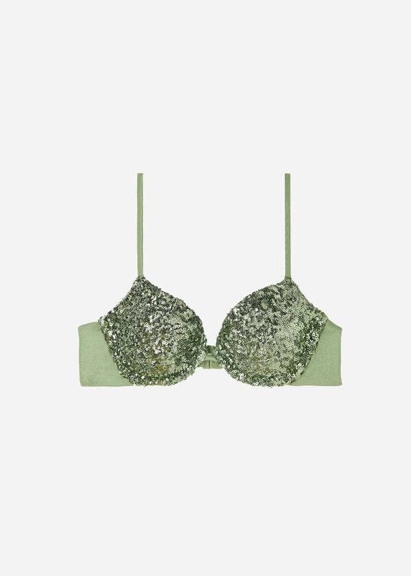 Bikini Tops Calzedonia Padded Push-Up Cannes rosa Verdes | BR1842NB