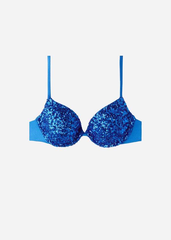 Bikini Tops Calzedonia Padded Push-Up Cannes rosa Azuis | BR1845WY