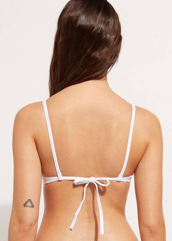 Bikini Tops Calzedonia Padded Push-Up Casablanca Branco | BR1848TV