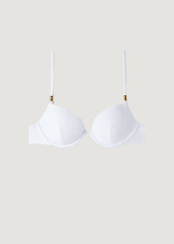 Bikini Tops Calzedonia Padded Push-Up Casablanca Branco | BR1848TV