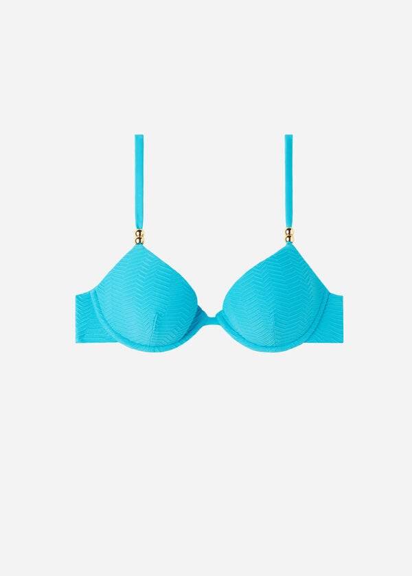 Bikini Tops Calzedonia Padded Push-Up Casablanca Turquesa | BR1849YU