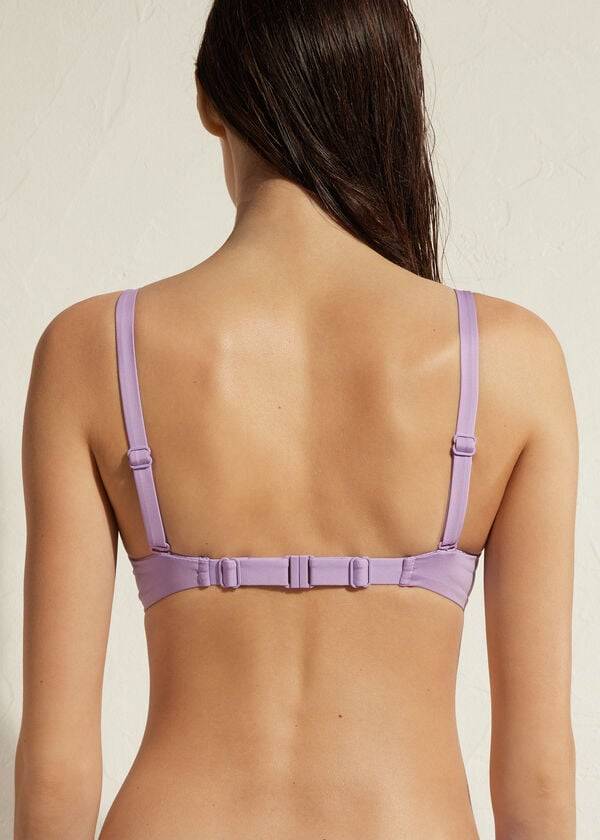 Bikini Tops Calzedonia Padded Push Up Indonesia Eco Sexy Roxo | BR1830DN