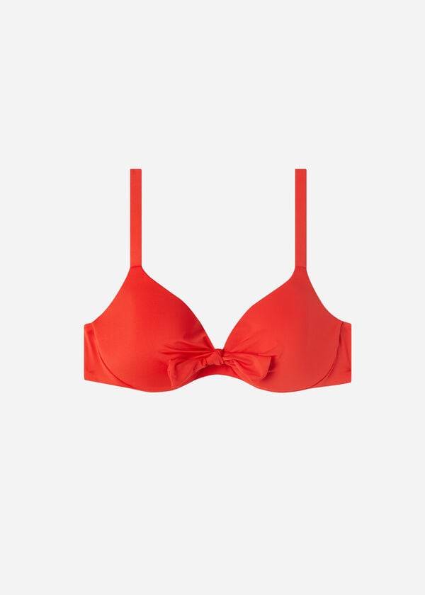 Bikini Tops Calzedonia Padded Push Up Indonesia Eco Sexy Vermelhas | BR1831FM