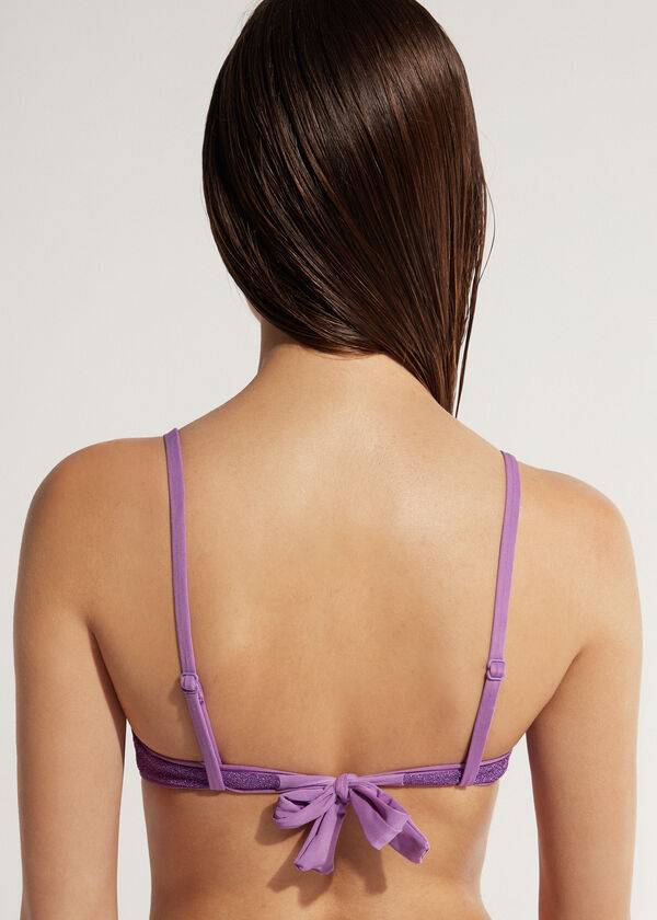 Bikini Tops Calzedonia Padded Push-Up Las Vegas Roxo | BR1858GL