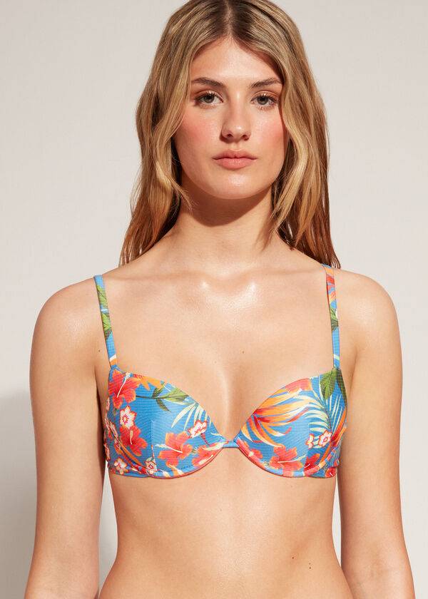 Bikini Tops Calzedonia Padded Push-Up Maui Verdes | BR1865CE