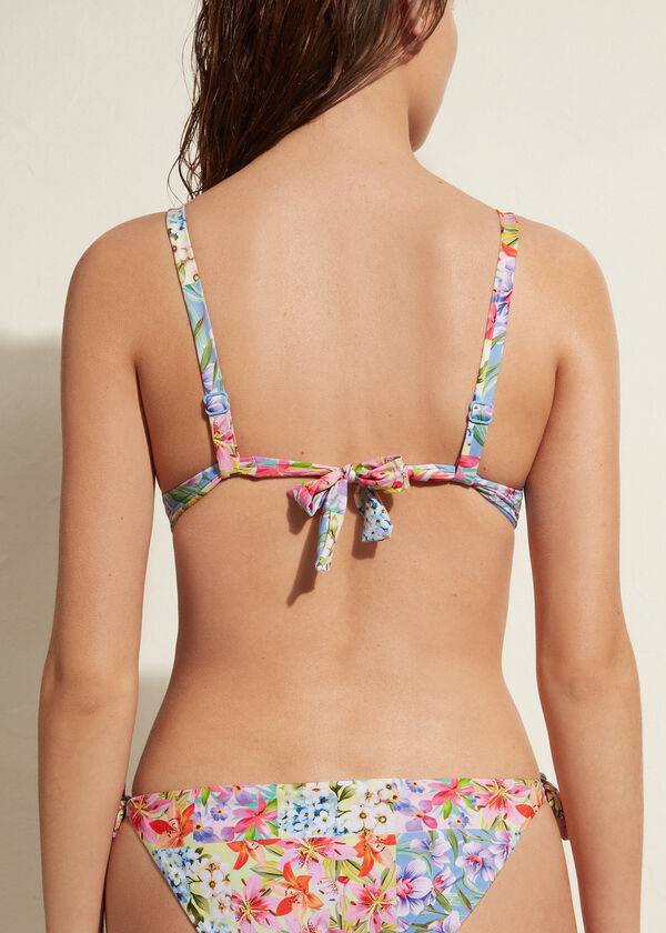 Bikini Tops Calzedonia Padded Push-Up Minorca Eco Multicoloridas | BR1866VD