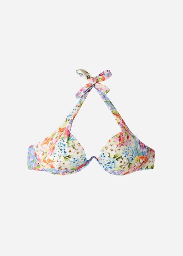 Bikini Tops Calzedonia Padded Push-Up Minorca Eco Multicoloridas | BR1866VD